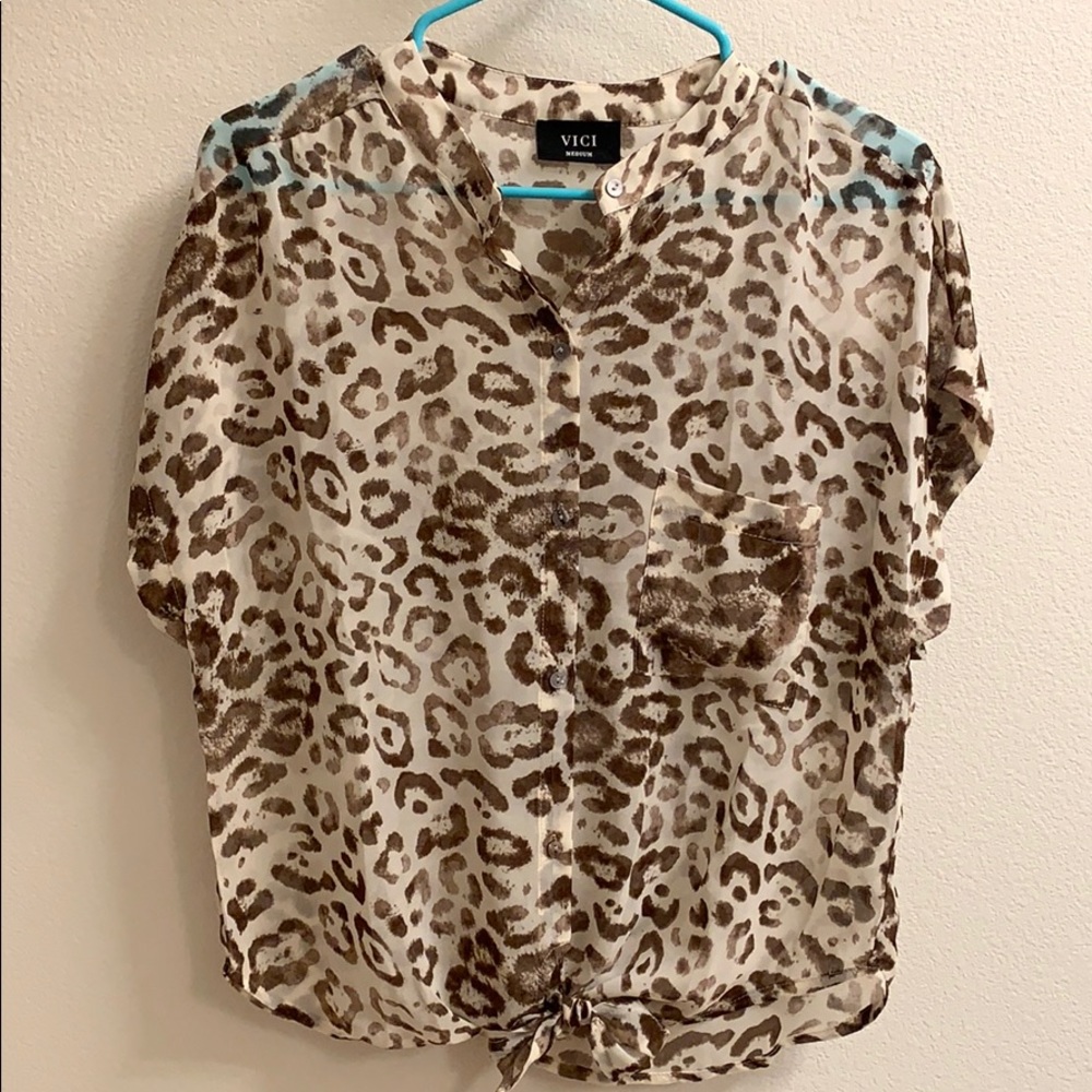 Animal print top
